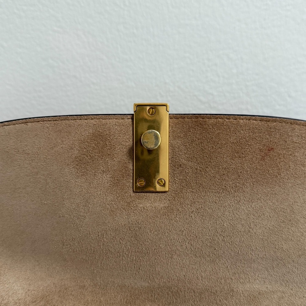 Polo Ralph Lauren Polo ID convertible leather clutch crossbody bag camel brown - Picture 9 of 15